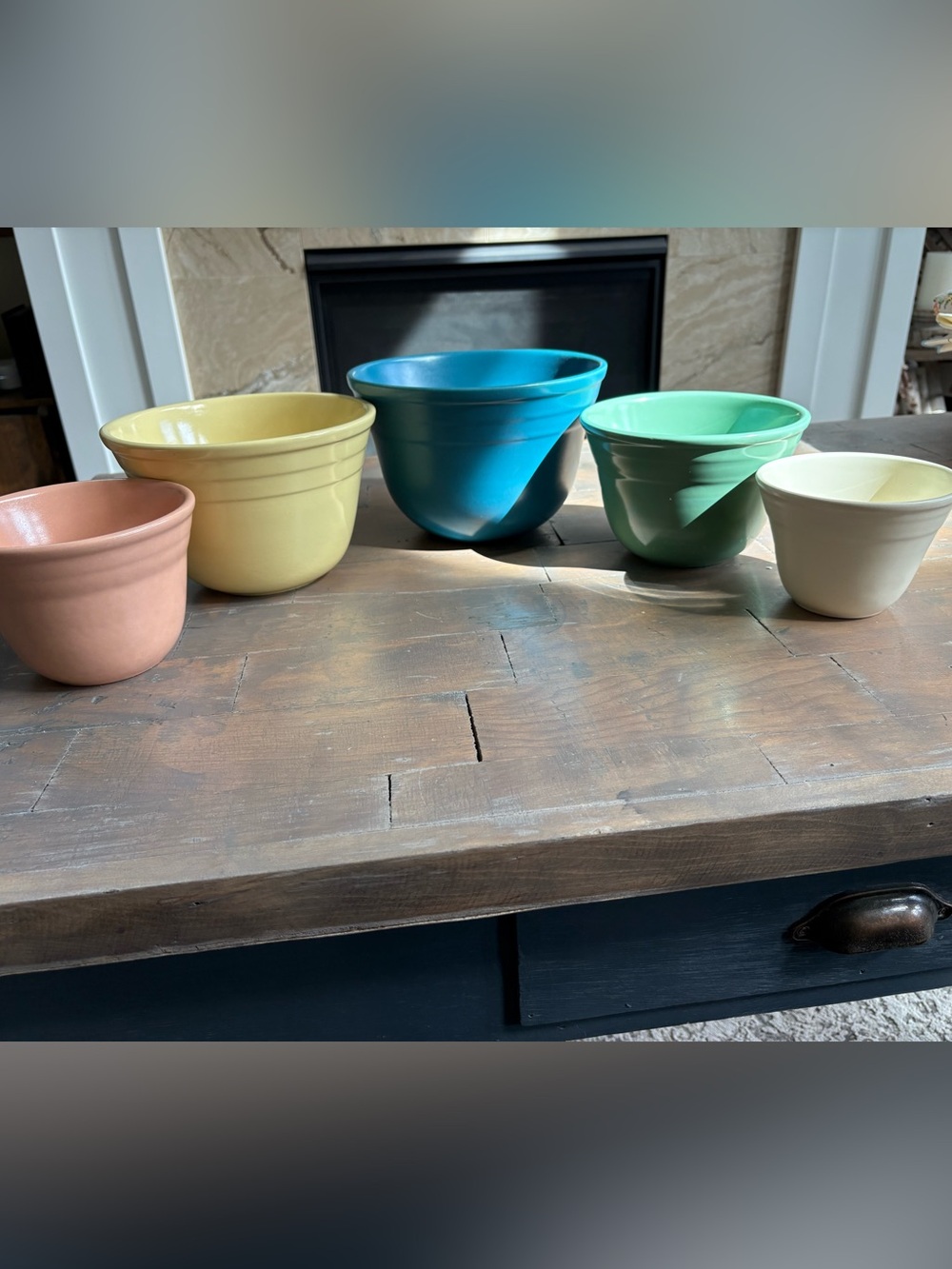 Rare vintage 1930s–1940s "Ramona" pattern mixing 5 bowl set